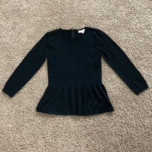 Ann Taylor Loft Black Sweater Skirted Waist XS